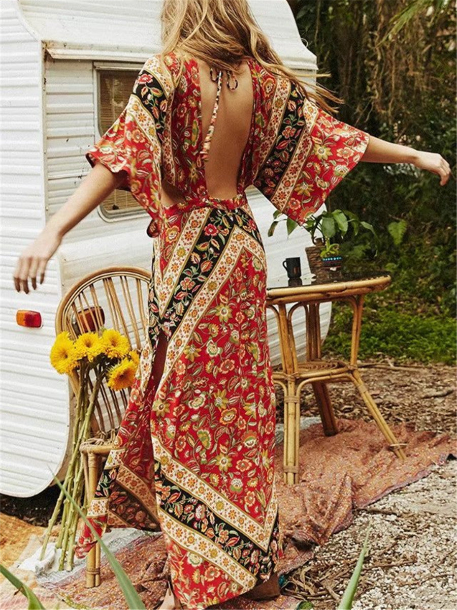 Red vintage dress