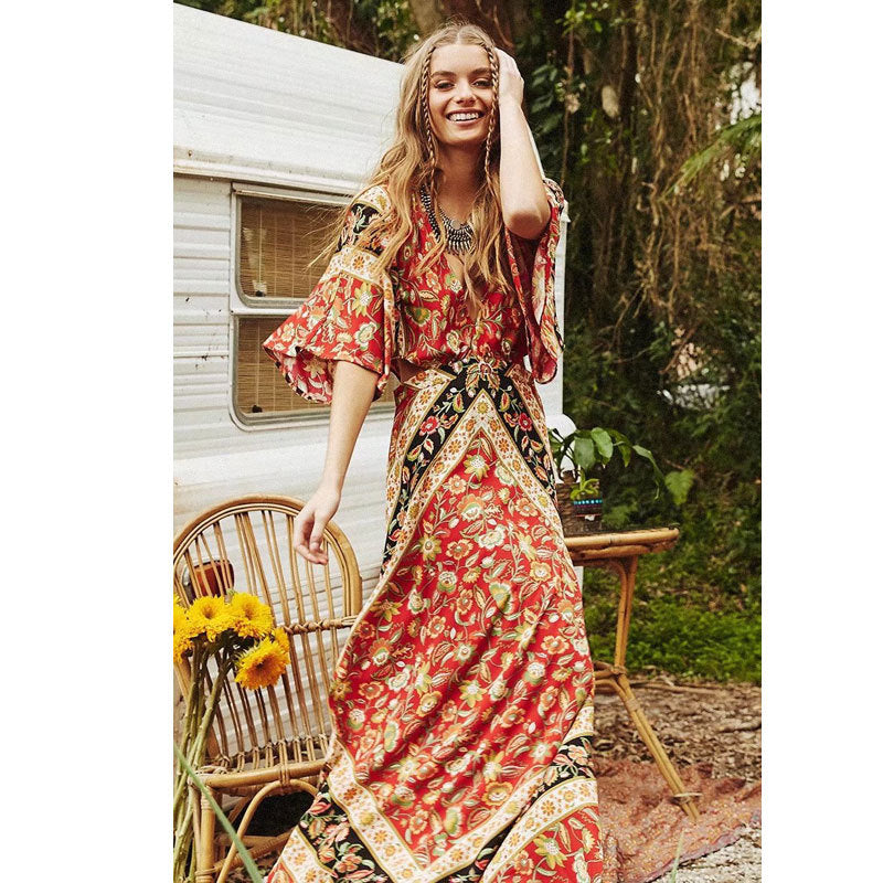 Red vintage dress