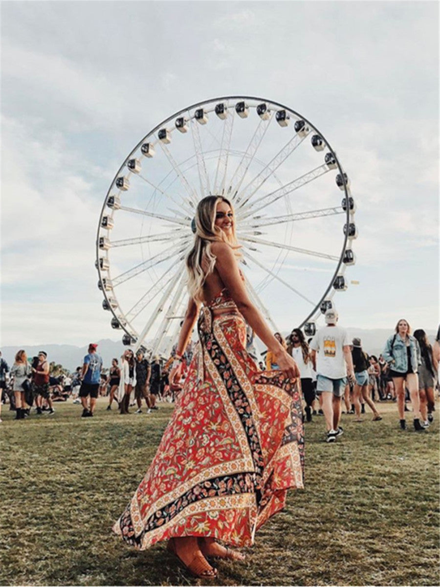 Red vintage dress